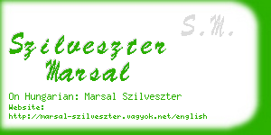 szilveszter marsal business card